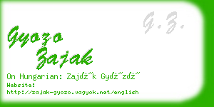 gyozo zajak business card